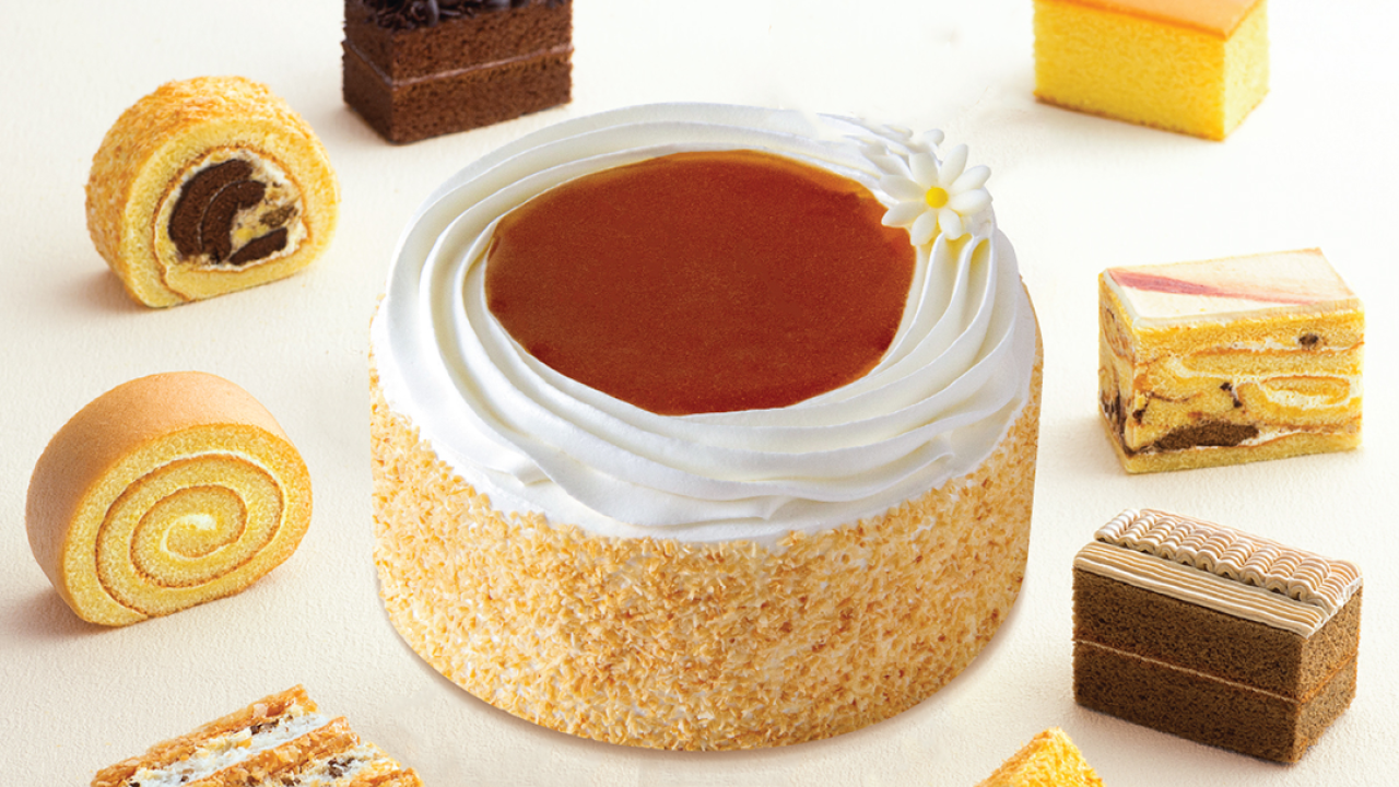 聖安娜餅屋復刻港式懷舊西餅新出巨大版「黃梅花籃蛋糕」！　件裝菠蘿占／朱古力三角／咖啡蛋糕／香橙三角蛋糕