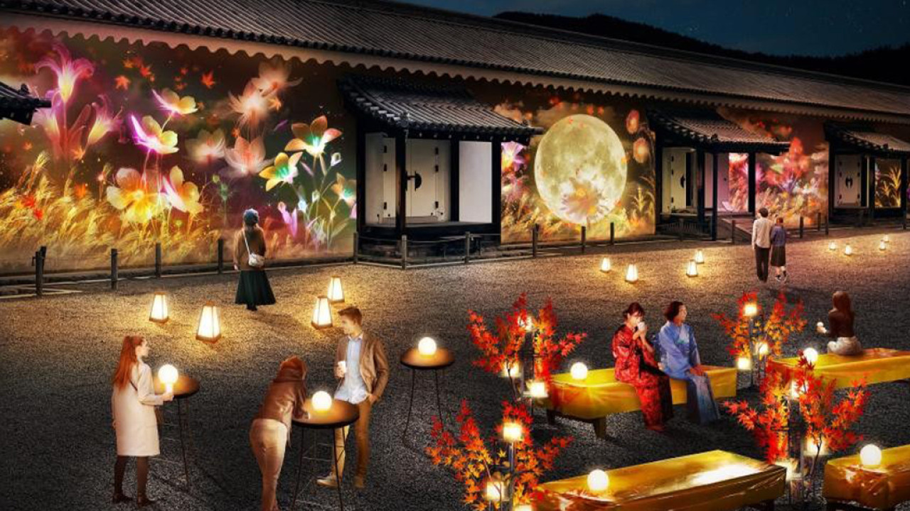 京都二条城大型秋季燈光騷「NAKED FLOWERS 2023 秋」10月尾登場 夜間紅葉點燈+數碼藝術 超浪漫！