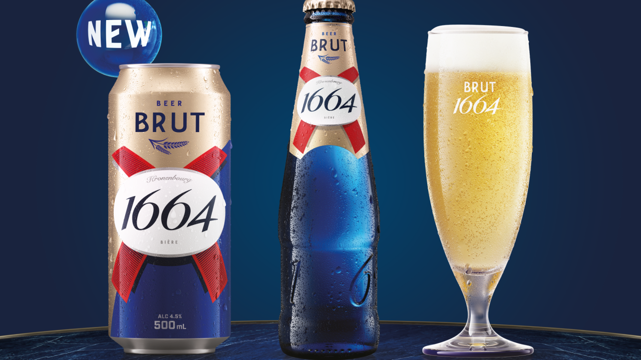 1664推出全新Brut拉格啤酒500mL罐裝   清爽氣泡感／葡萄香氣／陣陣花香