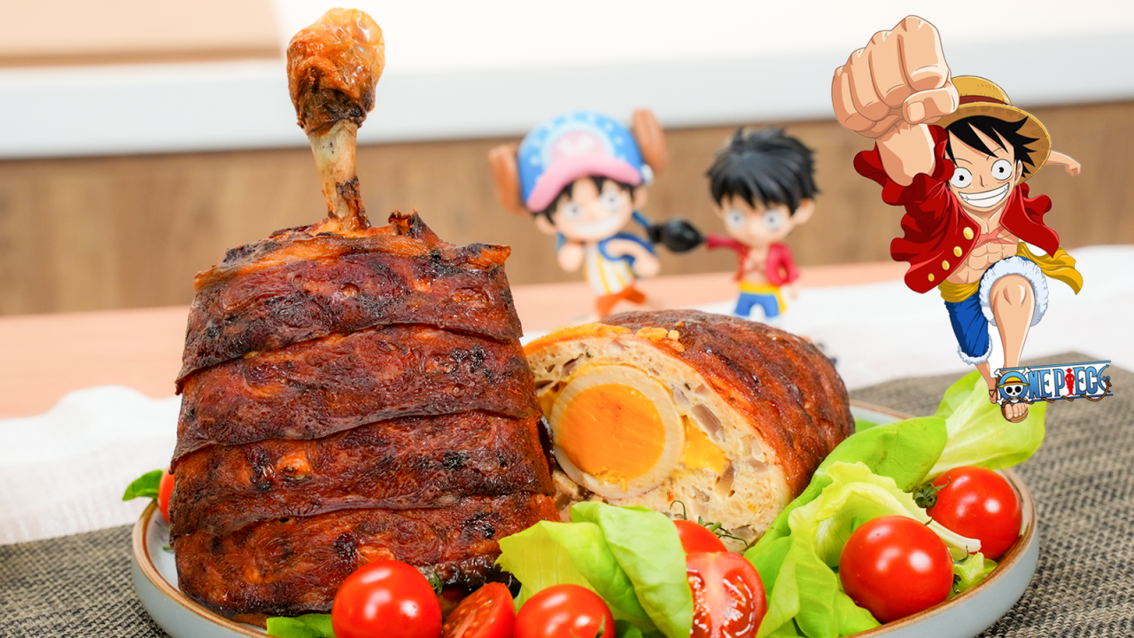 神還原海賊王ONE PIECE漫畫美食　路飛最愛！超浮誇巨形大骨烤肉