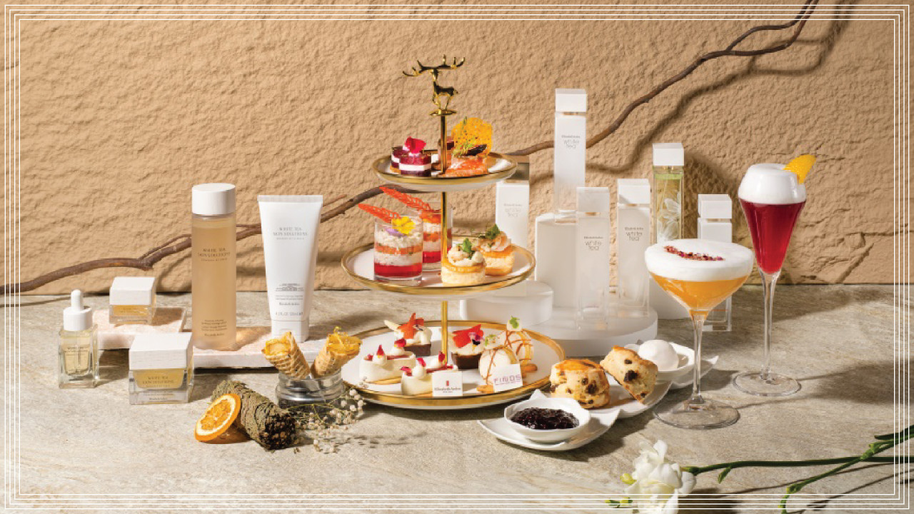 【帝樂文娜公館下午茶】尖沙咀帝樂文娜公館推出打卡白茶下午茶　龍蝦蟹肉沙律／白茶玫瑰慕絲／馬卡龍／送Elizabeth Arden白茶香水＋護膚品