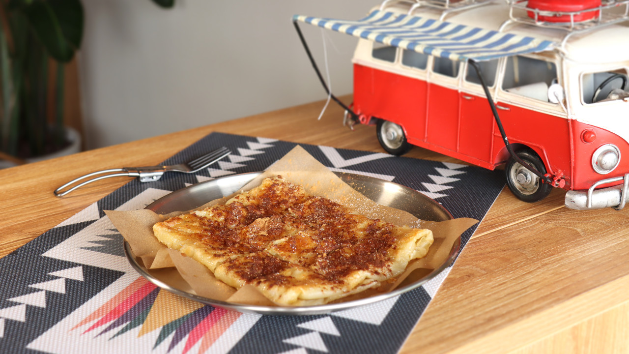 西貢露營風香蕉煎餅店 坐低歎日本麵粉製煎餅