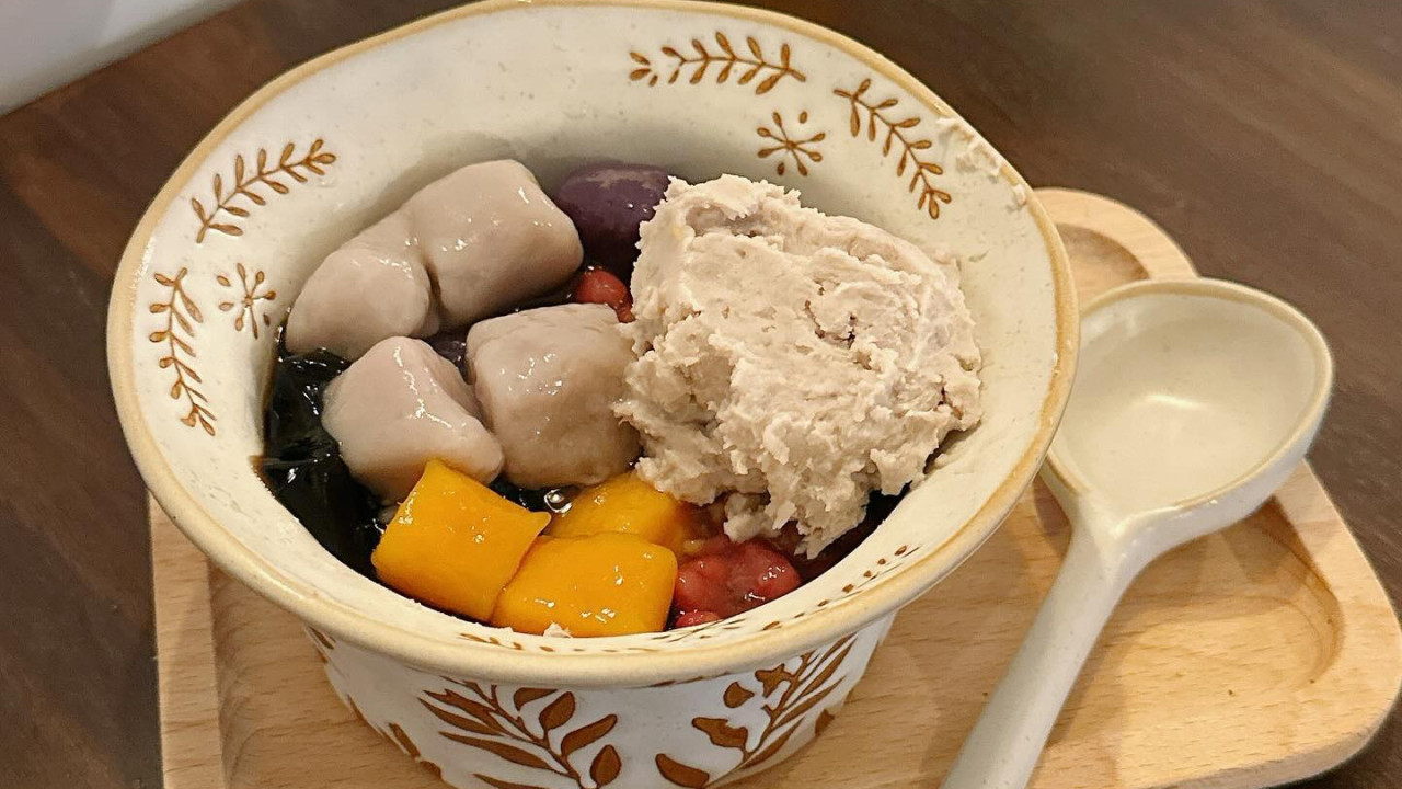 觀塘新開日式昭和風復古Cafe！烤焦糖豆花小丸子／三色芋圓芋泥仙草凍／芋泥牛奶麻糬吐司