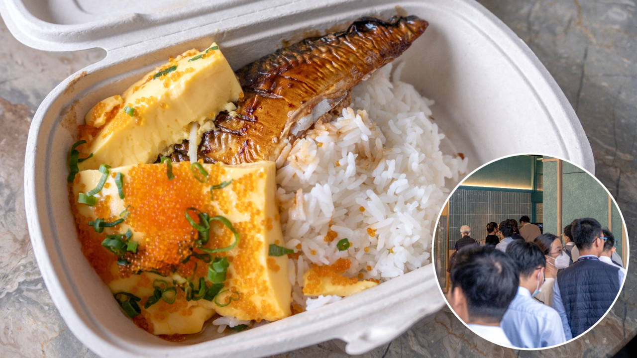 中環ifc $75兩餸飯現人龍！外國人都食／窮人恩物不再？