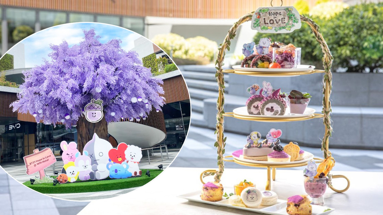 西貢WM Hotel聯乘BT21推限定下午茶　夢幻打卡位／四格自拍亭／過百最新精品！