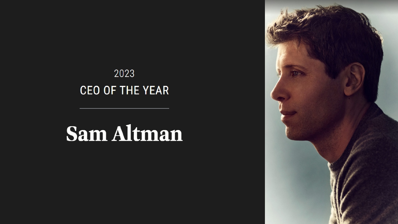 Sam Altman 獲選《時代》雜誌 2023 年度 CEO