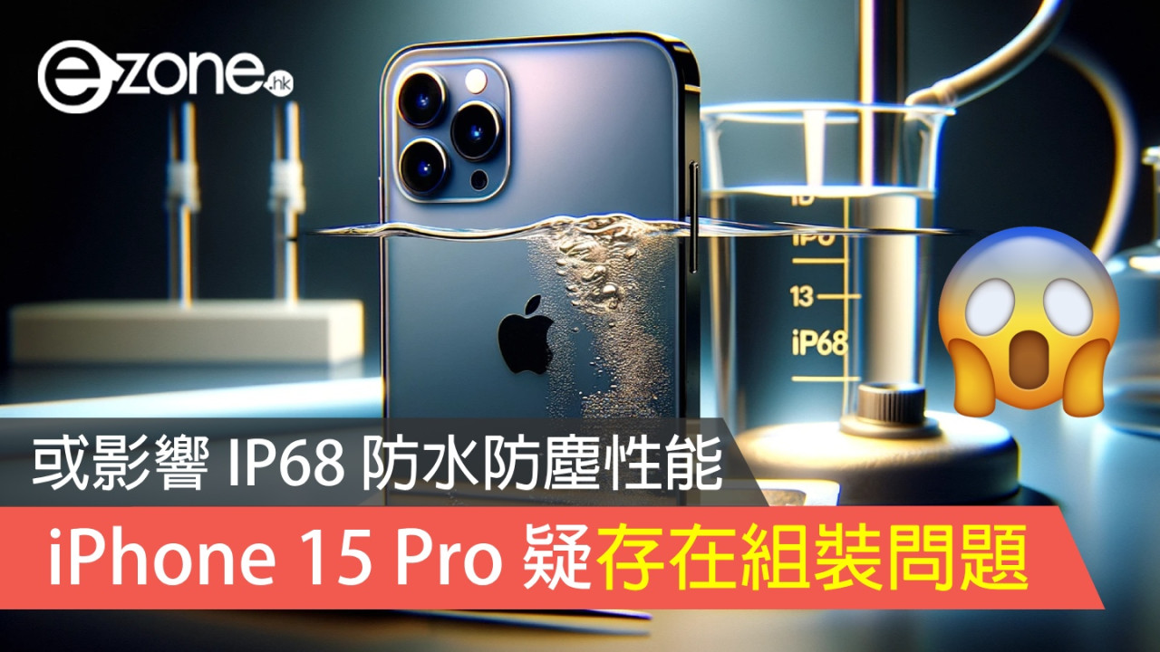  iPhone 15 Pro 疑存在組裝問題 或影響 IP68 防水防塵性能