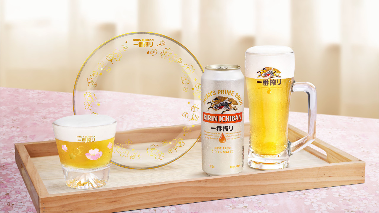麒麟一番搾啤酒新推限定版啤酒杯、櫻花富士山杯及玻璃碟(附便利店換購詳情)