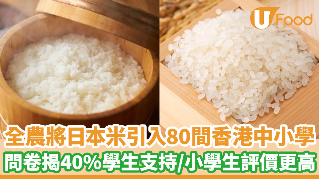 全農將日本米引入80間香港中小學　問卷結果揭40%學生支持／小學生評價更高