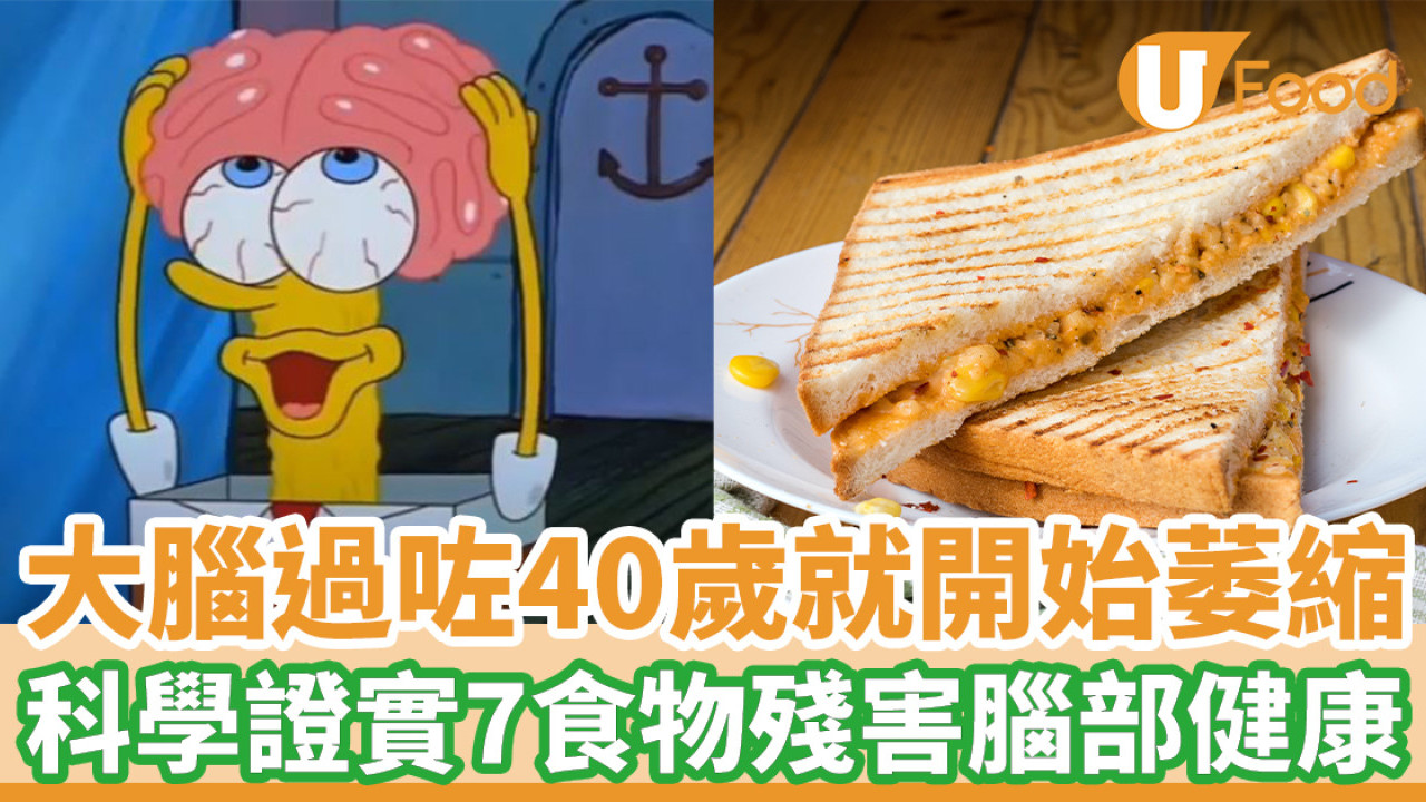 補腦食物｜大腦過了40歲便開始萎縮！　7大食物科學實証殘害腦部健康