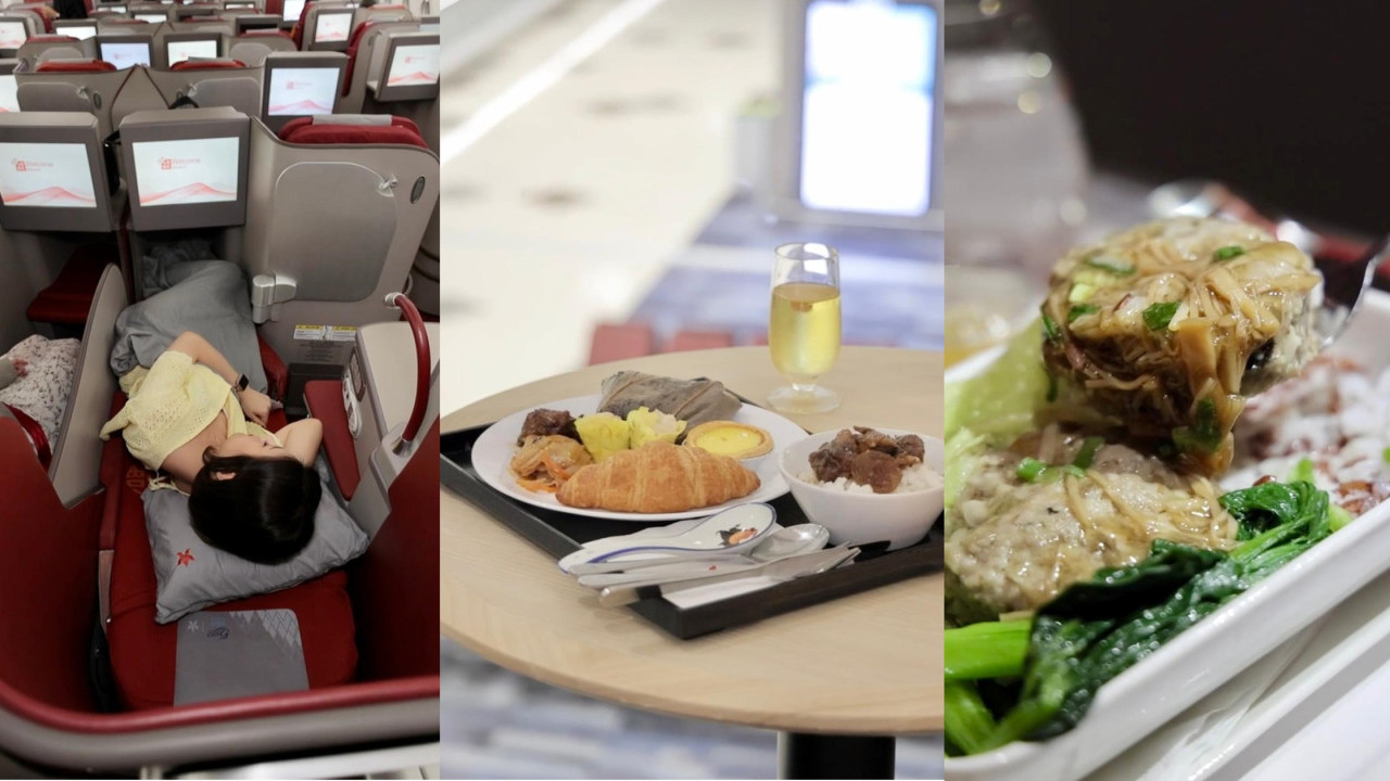 【獨家優惠碼最高減$300】記者試坐！香港航空商務艙 | 180座躺平座椅、遨堂貴賓室、機上熱食