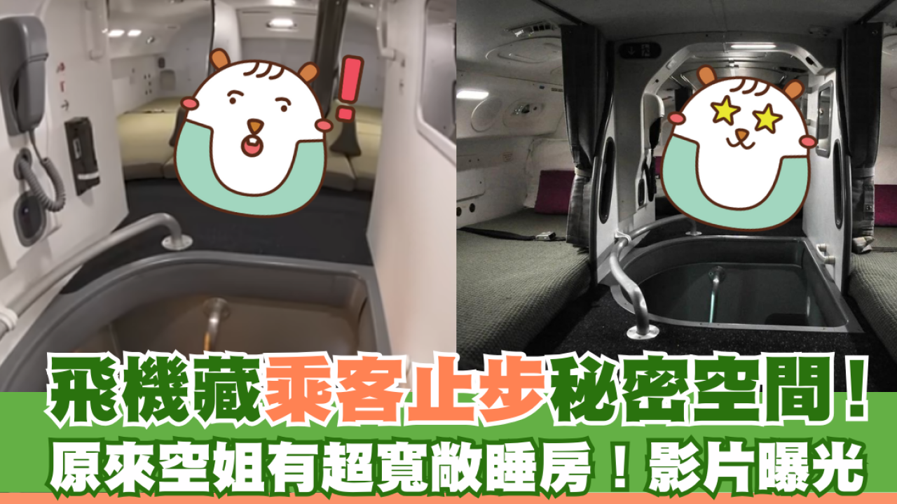 飛機藏乘客止步秘密空間！超寬敞空姐睡房曝光！