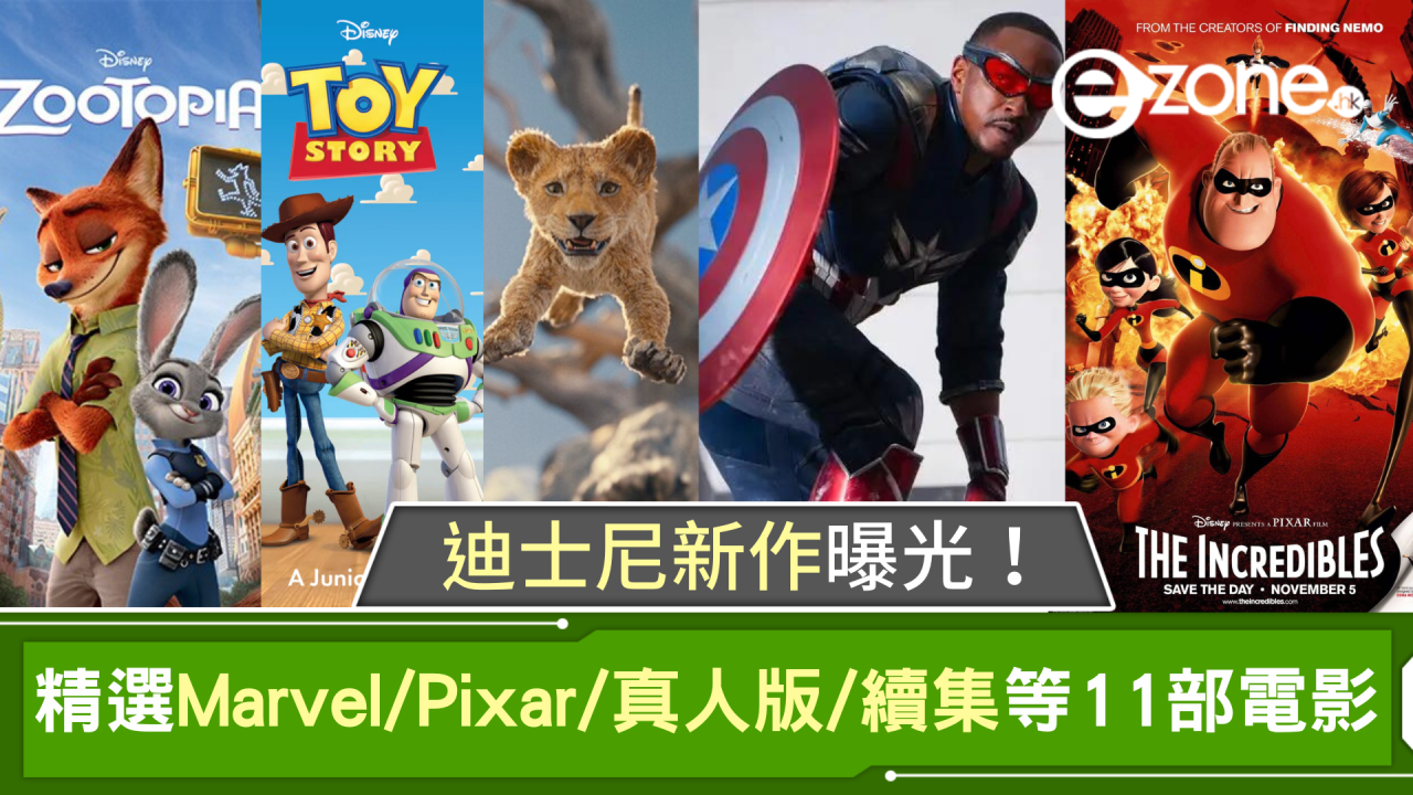 迪士尼新作曝光！精選Marvel/Pixar/真人版改編/經典續集等 11 部電影！