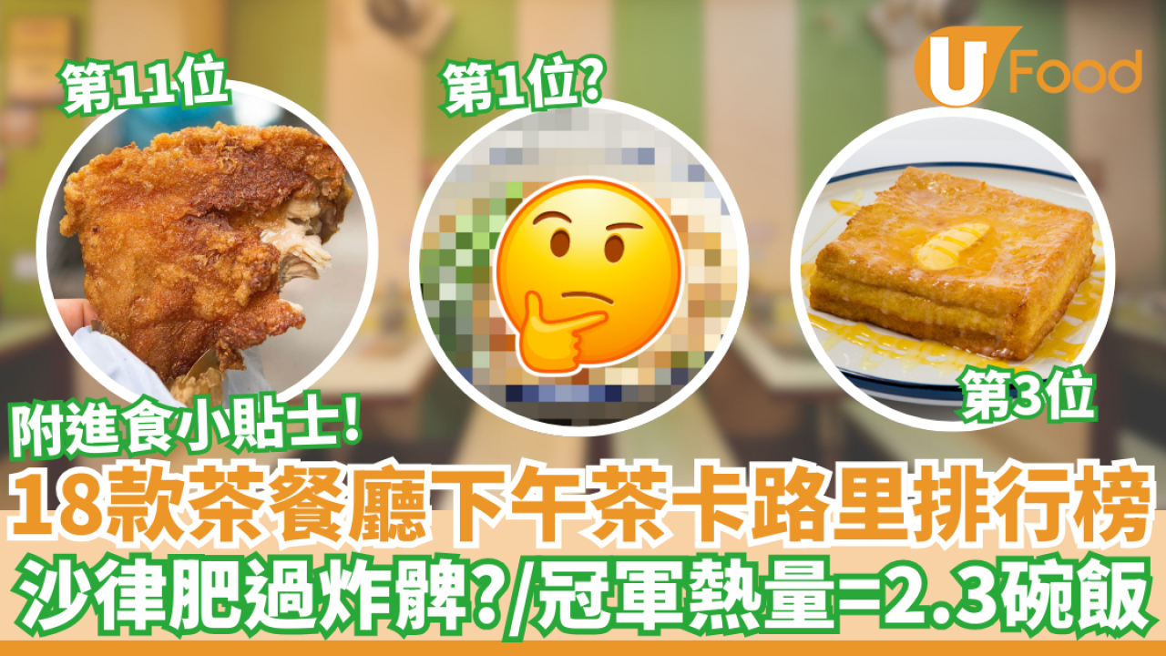 18款茶餐廳下午茶卡路里排行榜｜沙律肥過炸髀？／冠軍熱量＝2.3碗飯