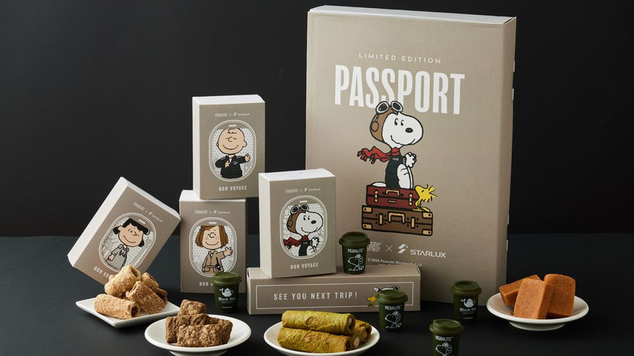 星宇航空聯乘Snoopy推限定中秋禮盒  4款特色點心+皮革Passport套
