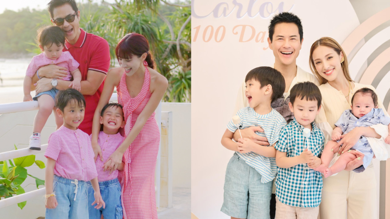 陳凱琳鄭嘉穎帶3個囝囝去泰國！著全紅色家庭裝勁溫馨！