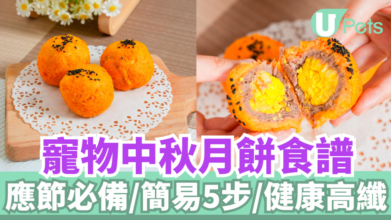 中秋節寵物月餅｜應節必備！簡易5步／健康高纖