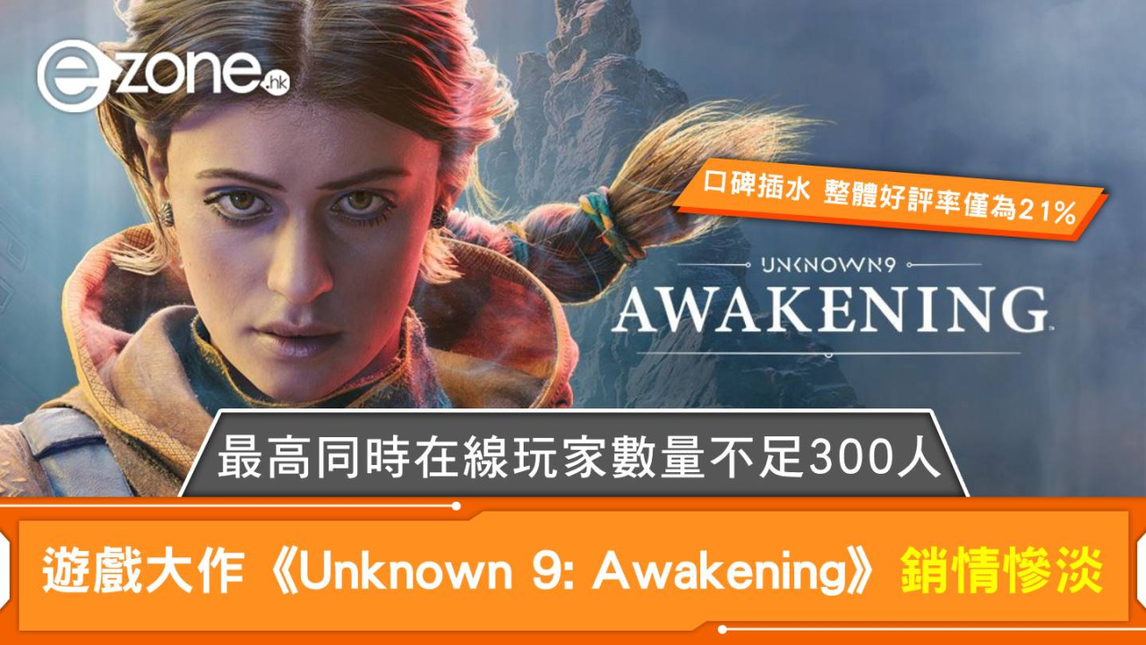 遊戲大作《Unknown 9: Awakening》銷情慘淡 最高同時在線玩家數量不足300人