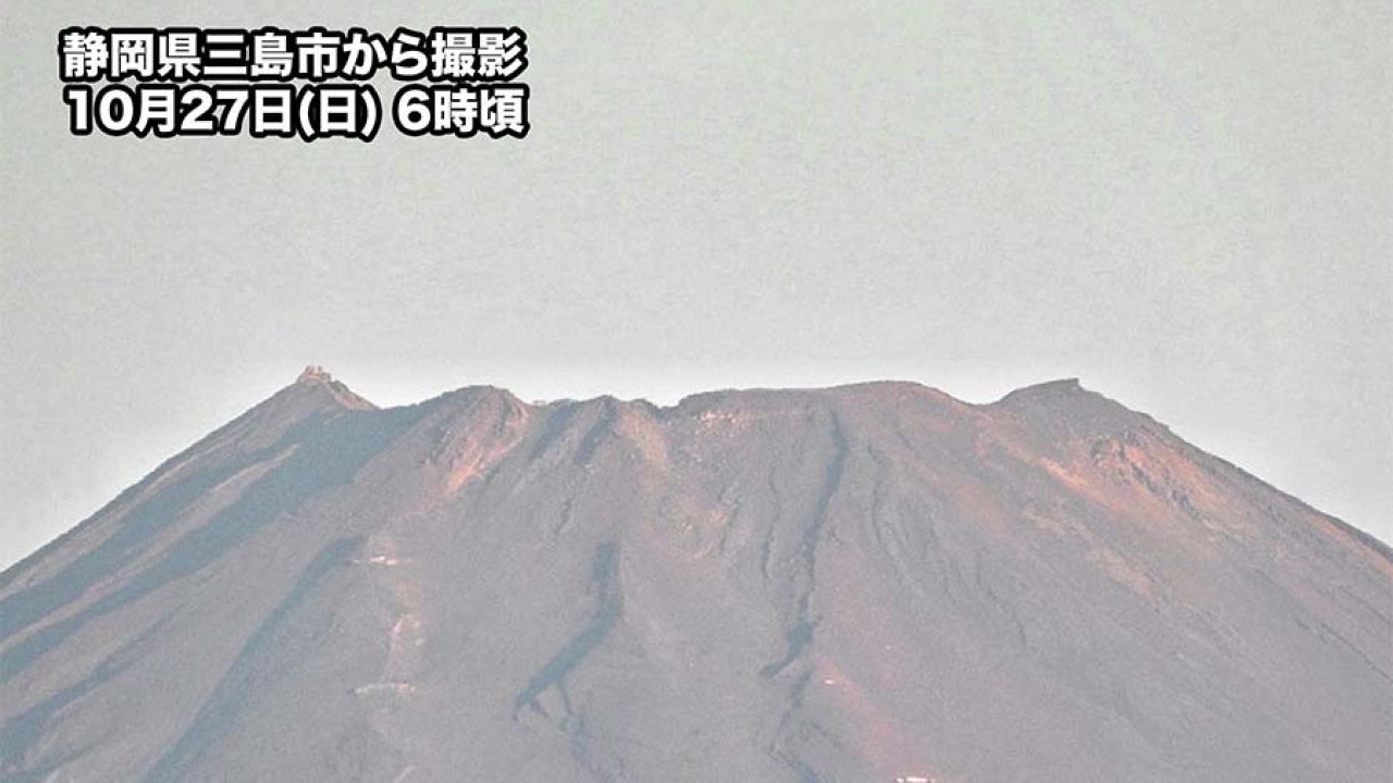 富士山頂10月底仍然光禿禿 創130年最晚初冠雪紀錄！極端氣候影響積雪延遲