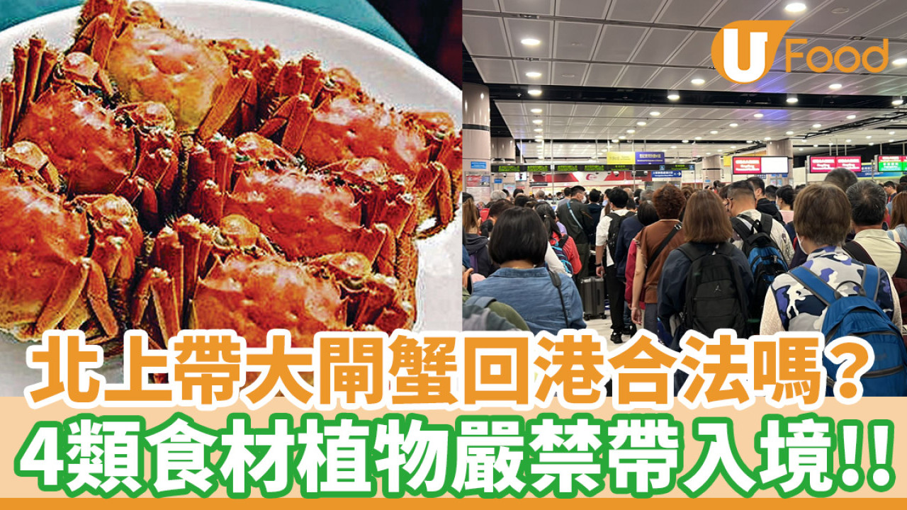 過關不能帶什麼？深圳買大閘蟹回港合法嗎？北上買餸注意4類食材植物嚴禁帶入境！