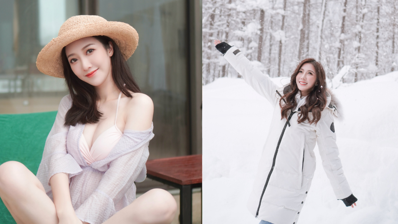 何依婷5個月身孕晒雪地旅行相！上圍升級晒白滑事業線！