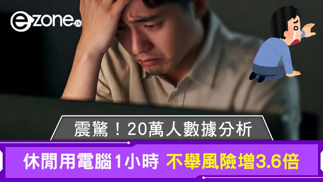震驚！20萬人數據分析 休閒用電腦1小時 不舉風險增3.6倍
