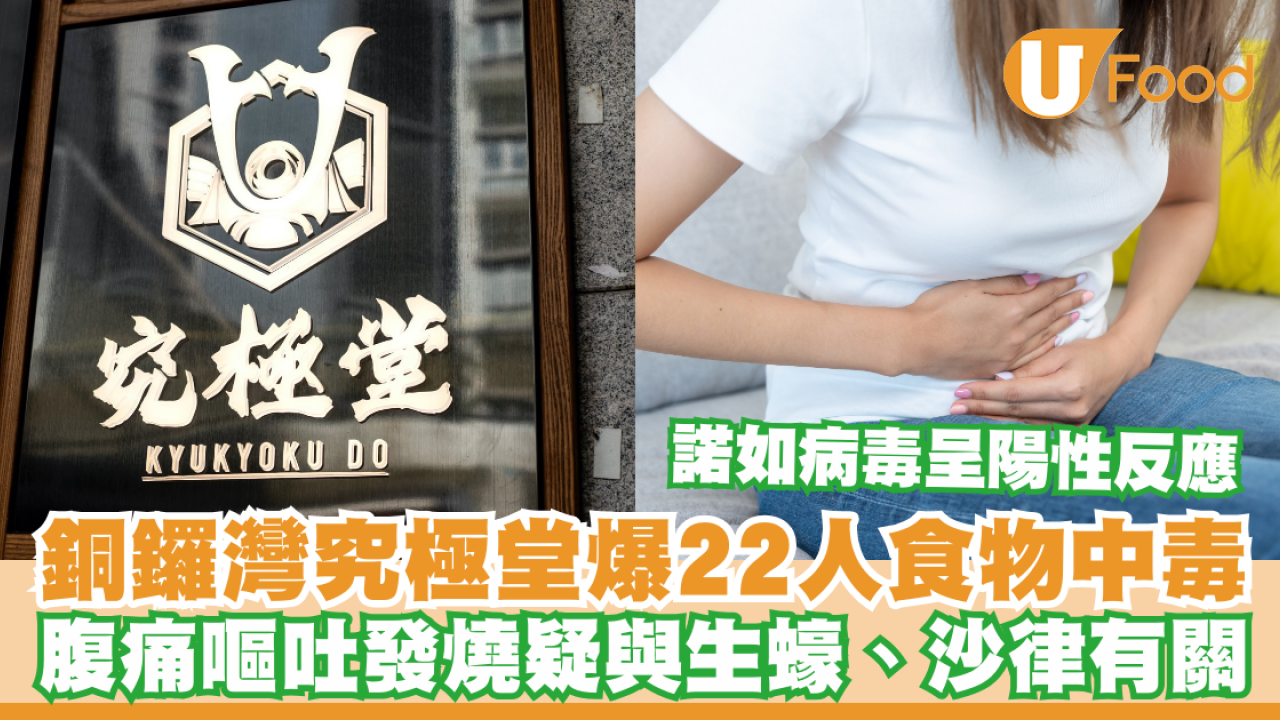 銅鑼灣究極堂爆22人食物中毒！諾如病毒呈陽性反應疑與生蠔、沙律有關