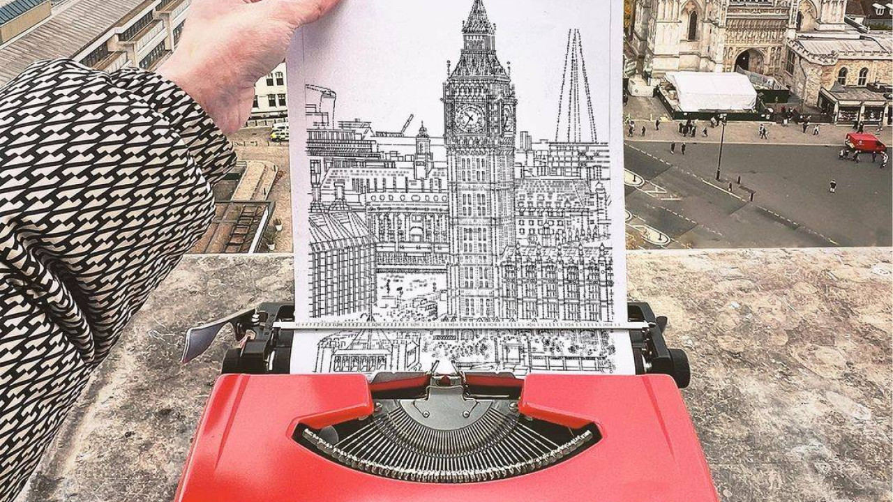 打字機都可以畫畫？用文字重塑城市風貌 連Tom Hanks也是粉絲！