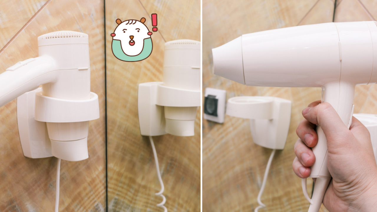 酒店風筒按壓式設計有何用處？網友抱怨「按到手軟」引共鳴！背後藏1貼心原因