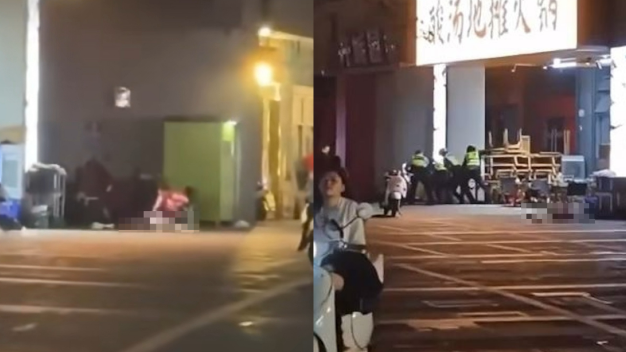 突發！網絡瘋傳深圳壹方天地斬人 疑似恐怖事發影片曝光 持刀男狂斬倒地女子