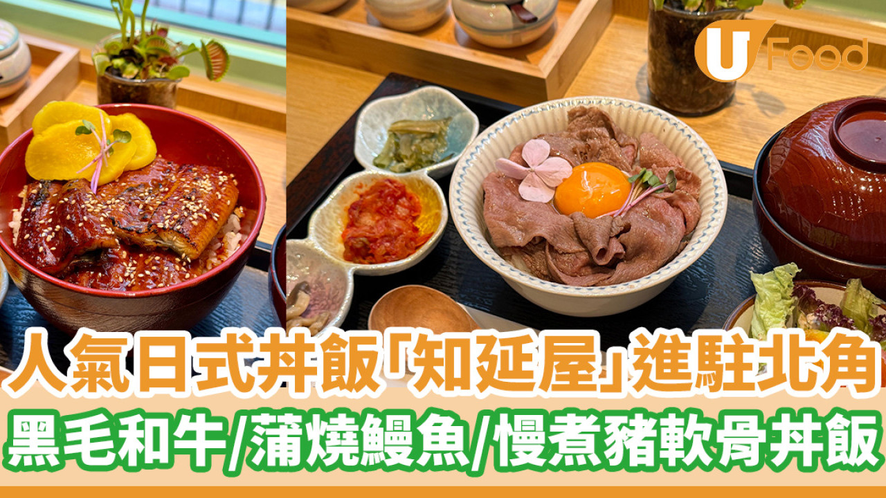 人氣日式丼飯「知延屋」北角開分店  黑毛和牛／蒲燒鰻魚／慢煮豬軟骨丼飯