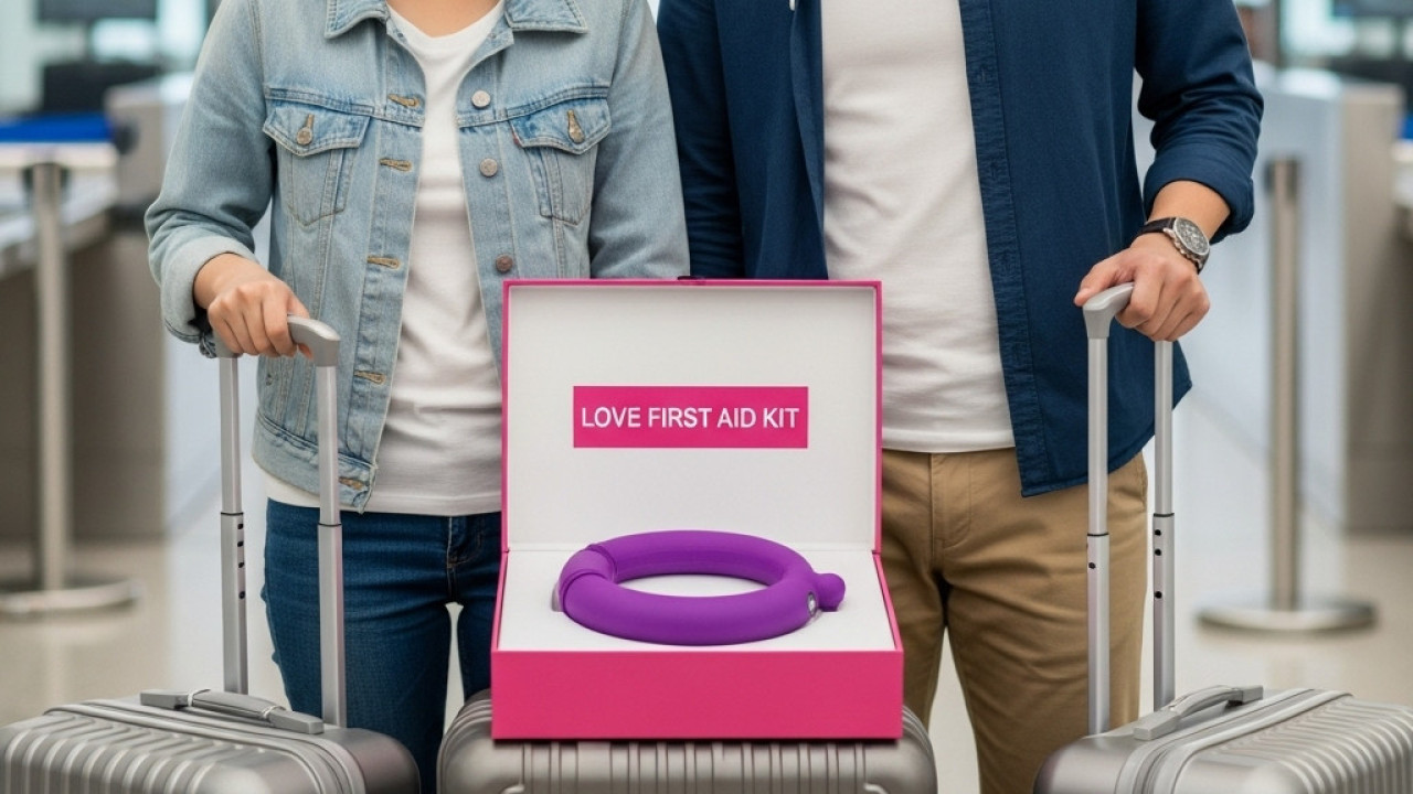 港女去旅行攜帶情趣頸圈 機場安檢職員打開檢查 老公勁man當眾1句回應KO