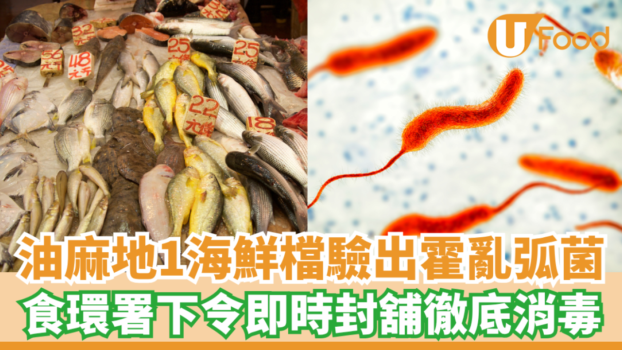 油麻地1海鮮檔驗出霍亂弧菌 食環署下令即時封舖徹底消毒
