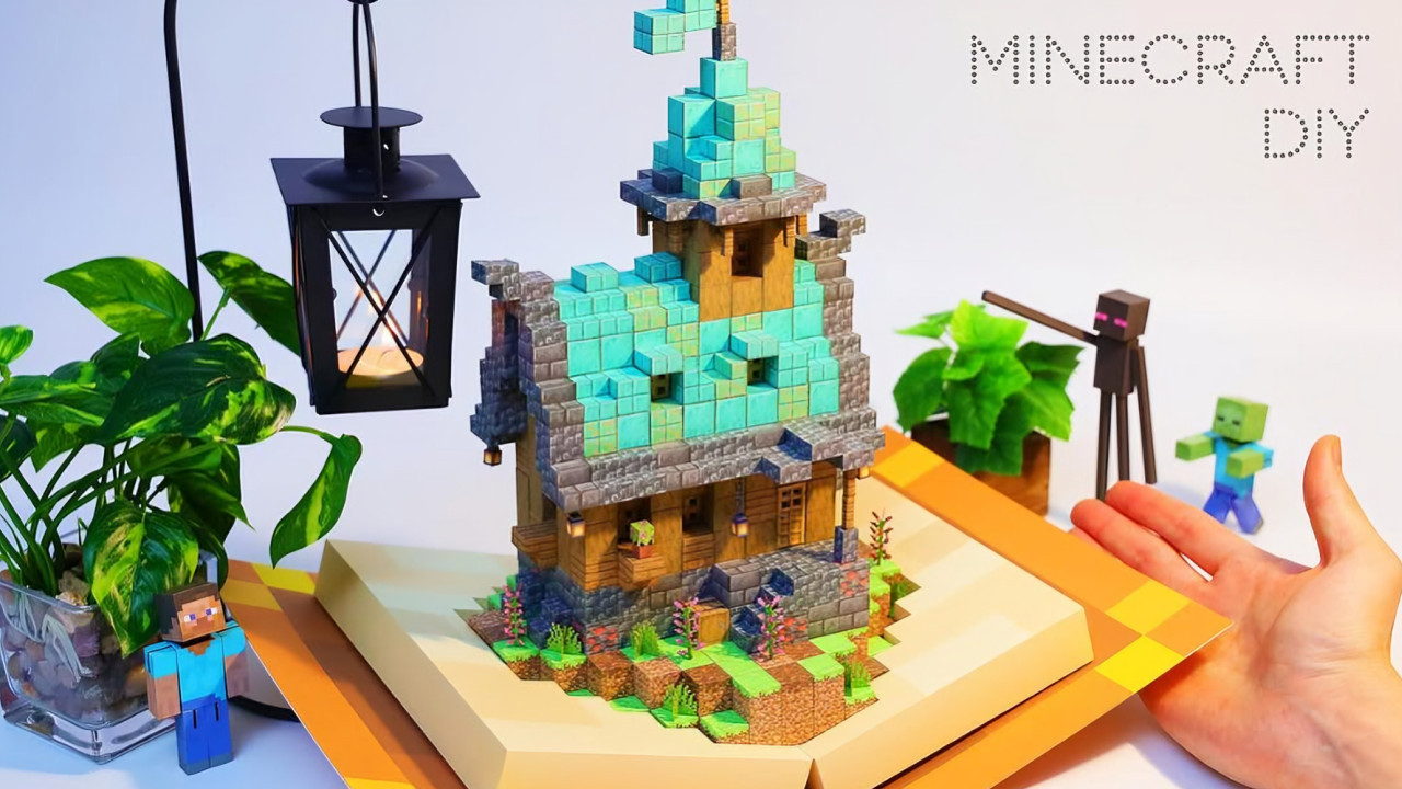 日本創作者用紙和磁鐵打造現實版Minecraft  自由組裝神還原方塊世界！