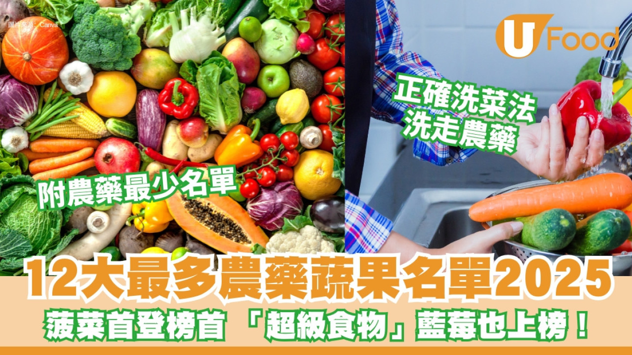 【最多農藥蔬果2025】12大最污糟蔬果名單菠菜首登頂！正確洗菜方法沖走農藥