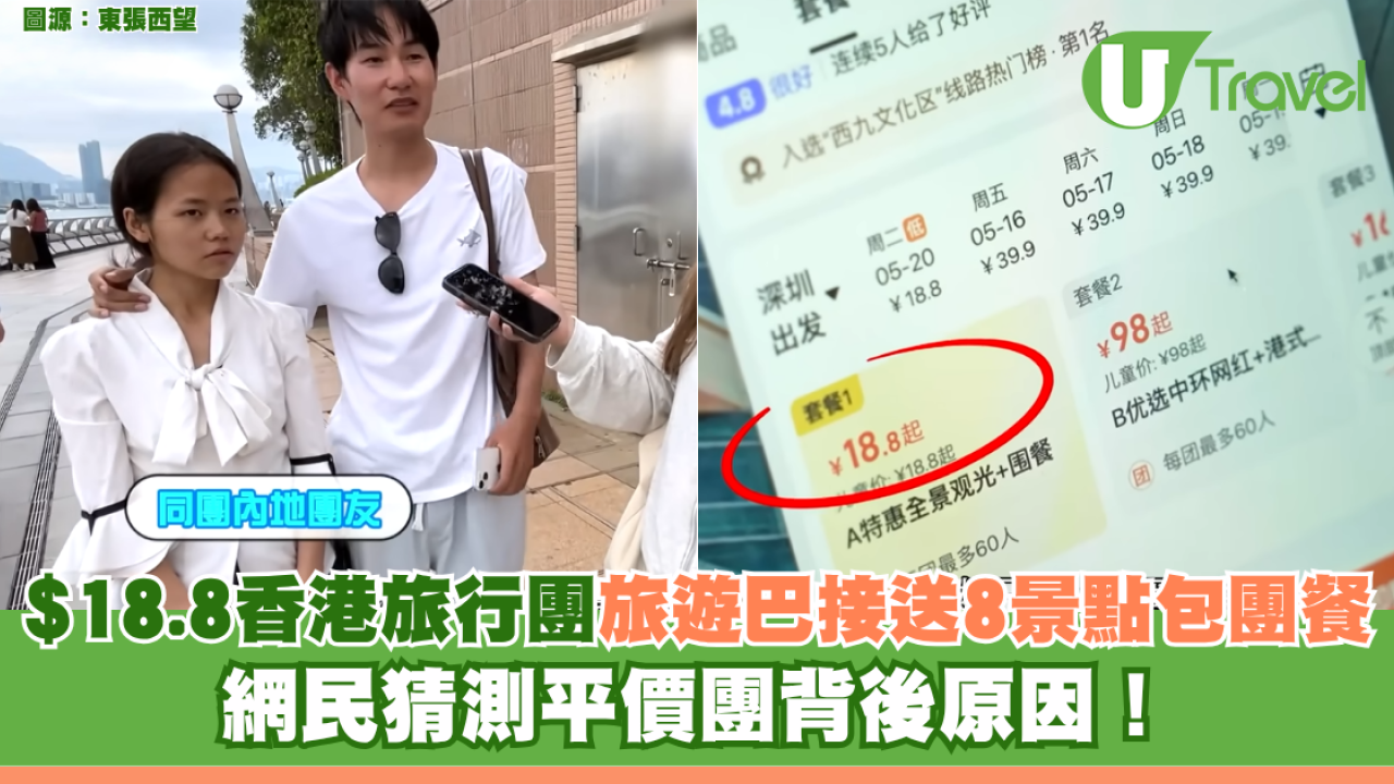 東張西望｜$18.8香港一日遊旅行團！旅遊巴接送8景點包團餐 網民猜測平價背後原因！