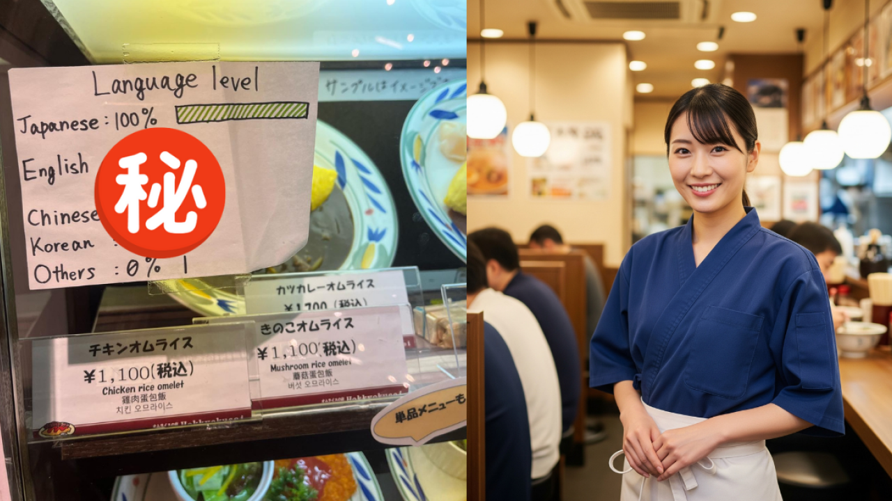 日本餐廳貼可愛語言能力圖表！網友笑貼心又誠實 分享1溝通攻略！