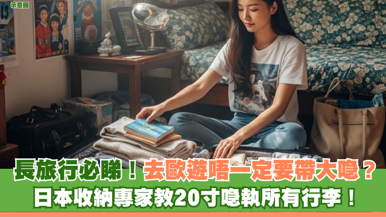 長旅行必學！日本收納專家教20寸喼輕鬆執行李！去歐遊唔一定要帶大喼