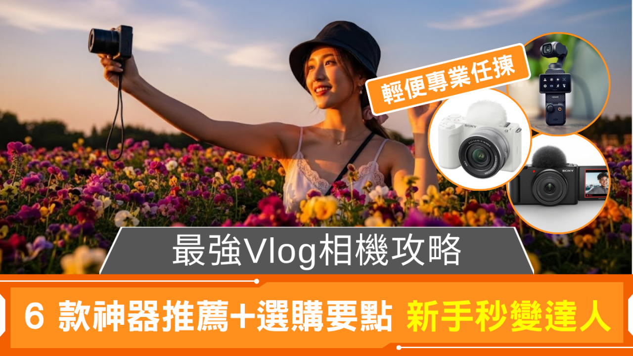【最強Vlog相機攻略】拍Vlog用什麼相機?Insta360、SONY、DJI推薦6款+選購要點