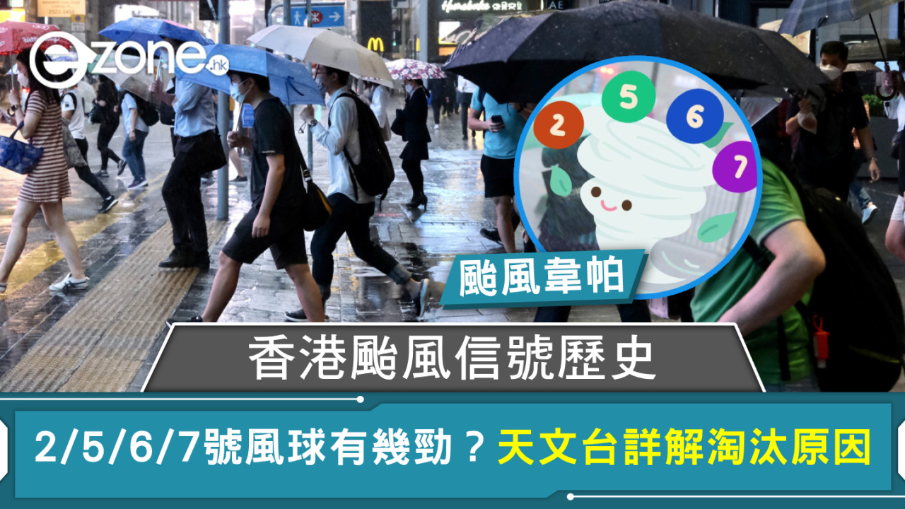 颱風樺加沙｜香港颱風信號歷史 2/5/6/7號風球有幾勁？天文台詳解淘汰原因