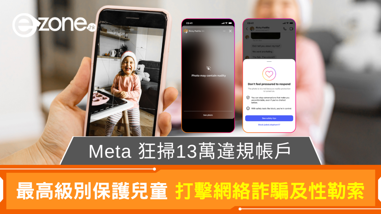 Meta 狂掃13萬違規帳戶 採取最高級別保護兒童 打擊網絡詐騙及性勒索