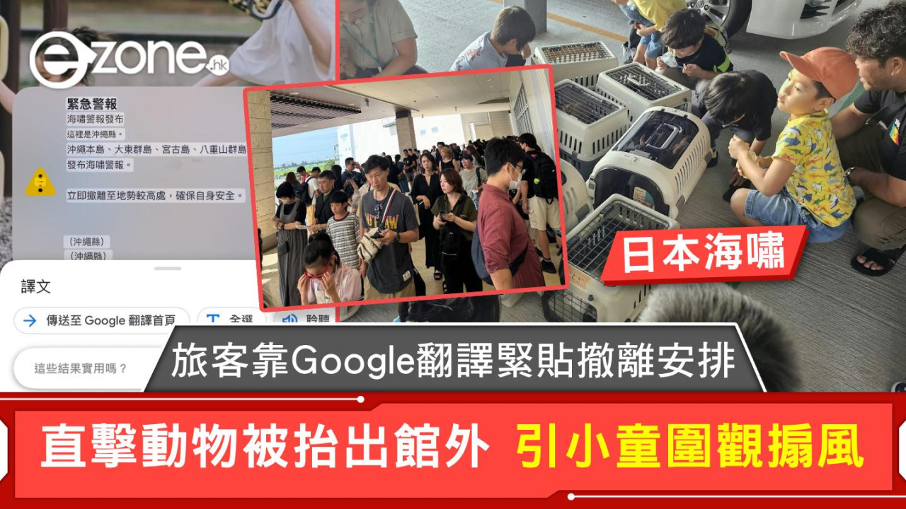 日本海嘯｜旅客靠Google翻譯緊貼撤離安排 直擊動物被抬出館外 引小童圍觀搧風