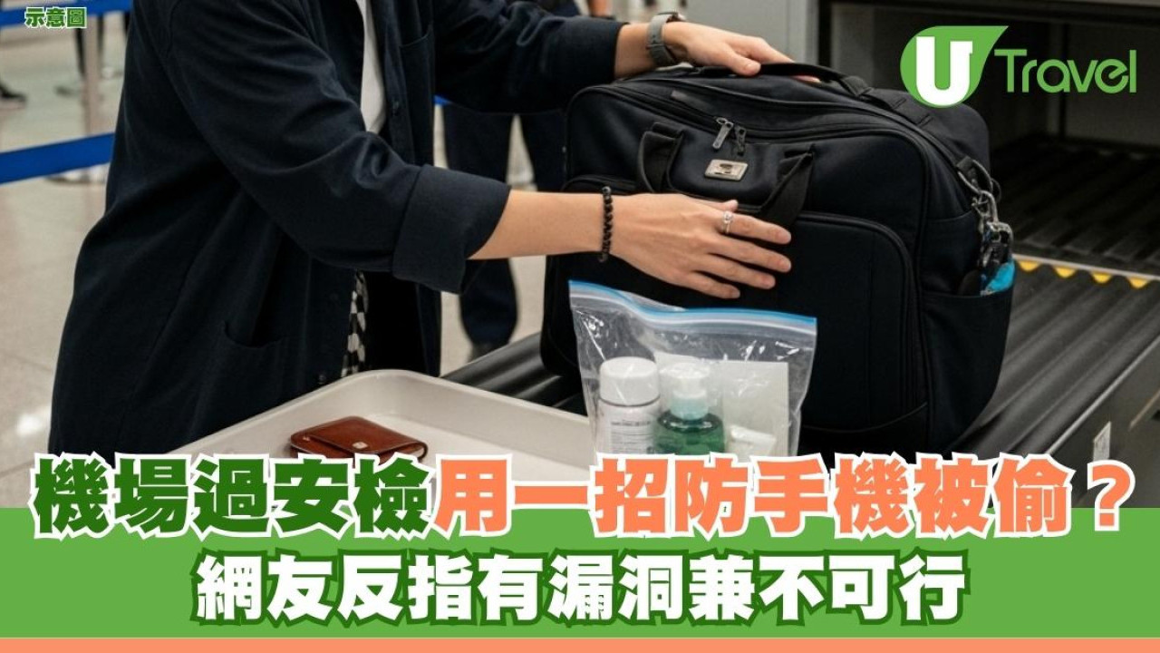 機場過安檢用一招防手機被偷？網友反指有漏洞兼不可行