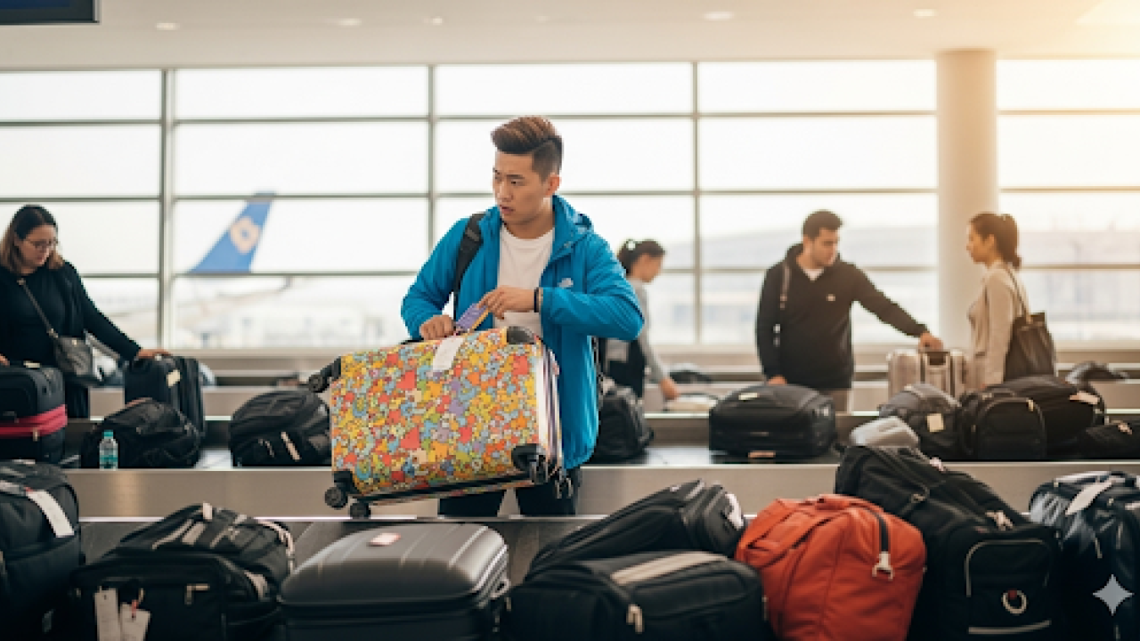 廉航揭秘1招秒認行李不易亂！9成旅客選這3種行李箱顏色宜避免