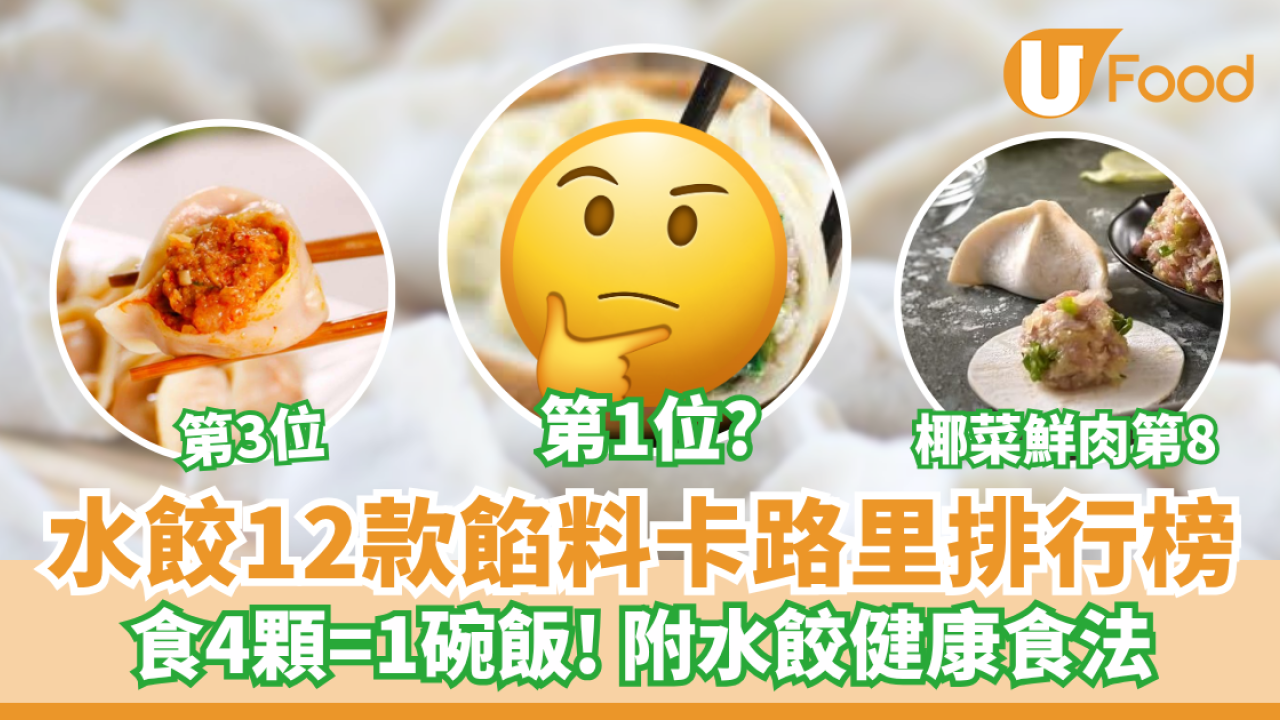 水餃12款餡料卡路里排行榜 最高熱量食4顆=1碗飯! 附水餃健康食法