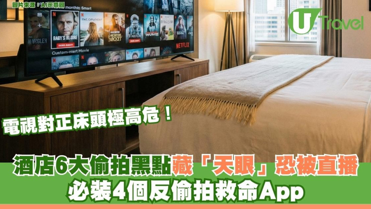 電視對正床頭極高危！6大偷拍黑點藏「天眼」私隱恐被直播必裝4個反偷拍救命App