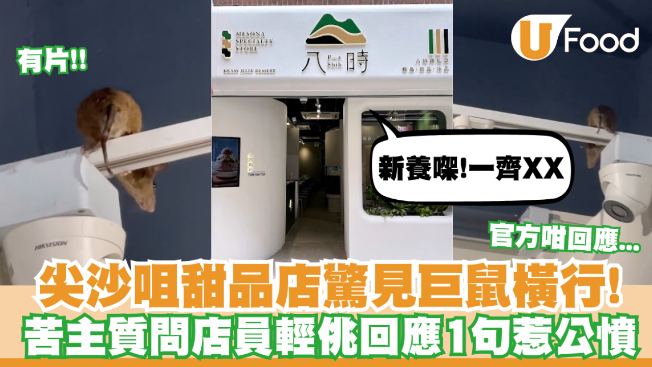 八時神仙草除夕夜老鼠橫行被斷正！店員輕佻回應1句惹公憤／官方咁回應......