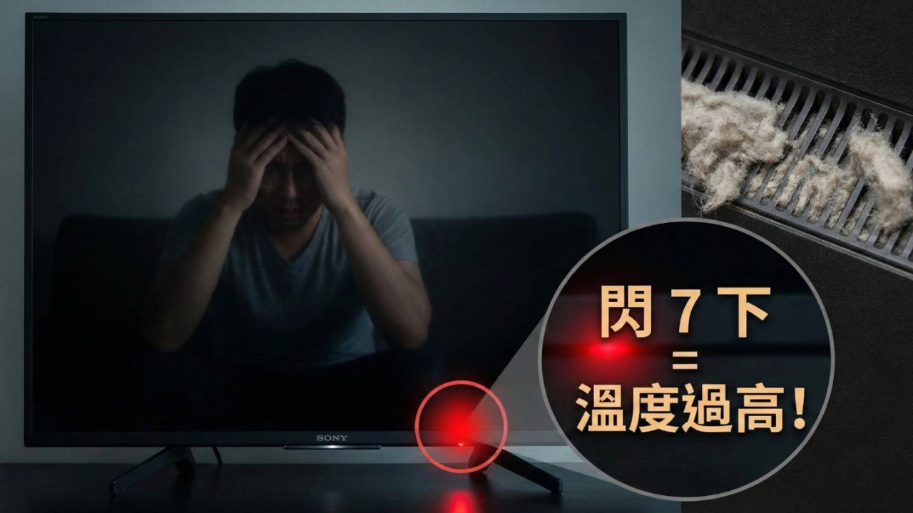 智能電視突然黑屏?未必係壞機!專家拆解「散熱孔」積塵危機 3 分鐘吸塵大法自救