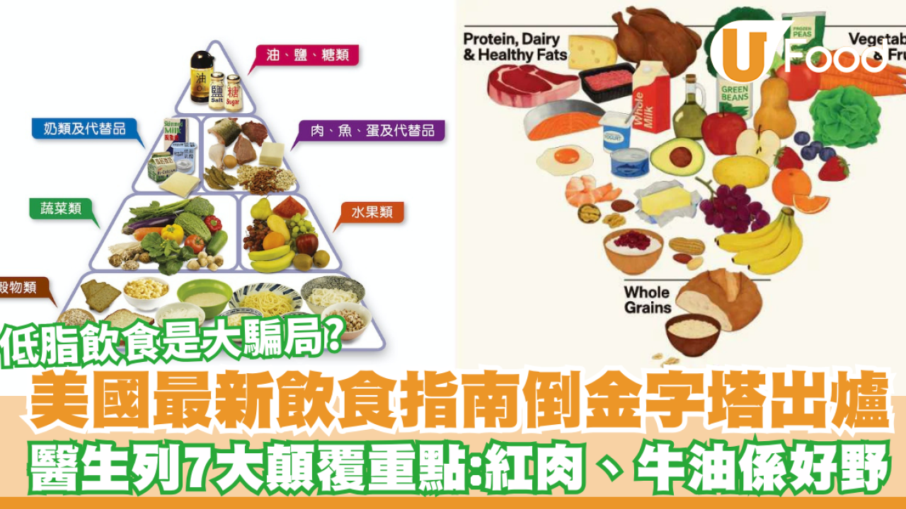 美國最新飲食指南倒金字塔出爐！全脂奶、紅肉大翻身？醫生拆解7大顛覆位：牛油大平反