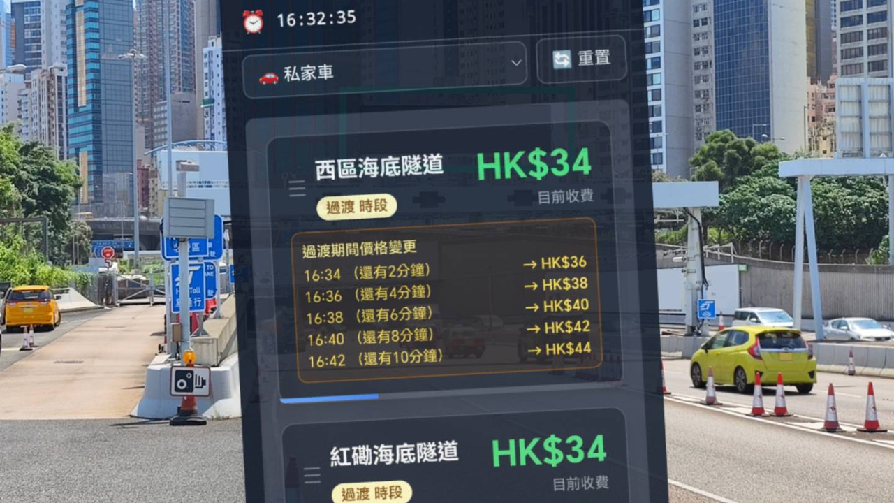 【必收藏】三隧分流隧道收費唔洗估 簡單網站即睇全港實時「海鮮價」